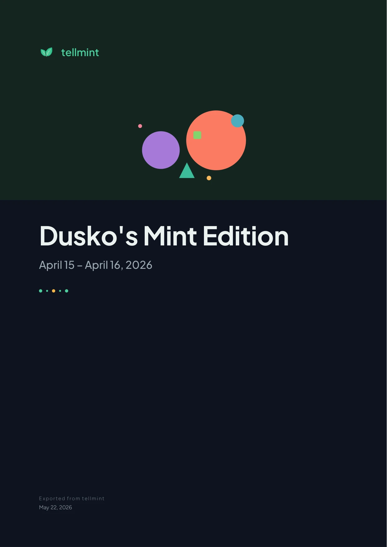 Mint Edition cover page